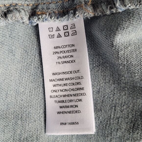 NEW Denim Maxi Skirt Sz 11 29 Button Front Happily Grey Boho Stretch Modest - Picture 9 of 16